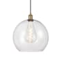 Innovations Lighting Athens 14" Wide Pendant Antique Brass / Clear