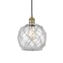Innovations Lighting Edison 8" Wide Mini Pendant Antique Brass / Clear / White