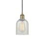Innovations Lighting Caledonia 5" Wide Mini Pendant Antique Brass / Mouchette