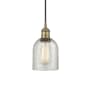 Innovations Lighting Caledonia 5" Wide Mini Pendant Antique Brass / Mica