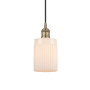 Innovations Lighting Hadley 5" Wide Mini Pendant Antique Brass / Matte White