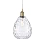Innovations Lighting Waverly 8" Wide Mini Pendant Antique Brass / Clear