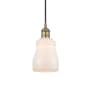 Innovations Lighting Ellery 5" Wide Mini Pendant Antique Brass / White