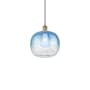 Innovations Lighting Brookhaven Sphere 11" Wide Mini Pendant Antique Brass / Sapphire Blue