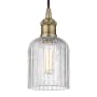Innovations Lighting Bridal Veil 5" Wide Cord-Hung Mini Pendant Antique Brass