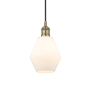 Innovations Lighting Cindyrella 6" Wide Mini Pendant Antique Brass / Cased Matte White