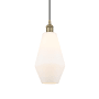 Innovations Lighting Cindyrella 7" Wide Mini Pendant Antique Brass / Cased Matte White