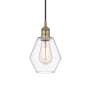 Innovations Lighting Cindyrella 6" Wide Mini Pendant Antique Brass / Clear