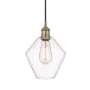 Innovations Lighting Cindyrella 8" Wide Mini Pendant Antique Brass / Clear
