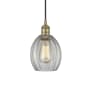 Innovations Lighting Eaton 6" Wide Mini Pendant Antique Brass / Clear