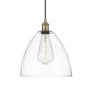 Innovations Lighting Edison Dome 12" Wide Pendant Antique Brass / Clear