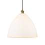 Innovations Lighting Edison 16" Wide Pendant Antique Brass / Matte White