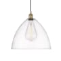 Innovations Lighting Edison 16" Wide Pendant Antique Brass / Clear