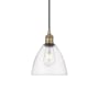 Innovations Lighting Edison 8" Wide Mini Pendant Antique Brass / Clear