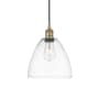 Innovations Lighting Edison 9" Wide Mini Pendant Antique Brass / Clear