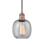 Innovations Lighting Belfast 6" Wide Mini Pendant Antique Copper / Seedy