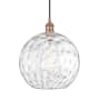 Innovations Lighting Athens 12" Wide Pendant Antique Copper / Clear Water Glass