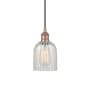 Innovations Lighting Caledonia 5" Wide Mini Pendant Antique Copper / Mouchette