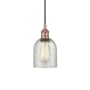 Innovations Lighting Caledonia 5" Wide Mini Pendant Antique Copper / Mica