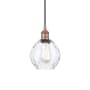 Innovations Lighting Waverly 6" Wide Mini Pendant Antique Copper / Clear