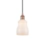 Innovations Lighting Ellery 5" Wide Mini Pendant Antique Copper / White