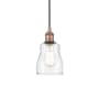 Innovations Lighting Ellery 5" Wide Mini Pendant Antique Copper / Clear