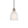 Innovations Lighting Brookfield 6" Wide Mini Pendant Antique Copper / White