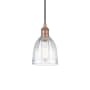 Innovations Lighting Brookfield 6" Wide Mini Pendant Antique Copper / Clear