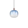 Innovations Lighting Brookhaven Sphere 11" Wide Mini Pendant Antique Copper / Sapphire Blue