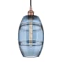 Innovations Lighting Vaz 8" Wide Cord-Hung Mini Pendant Antique Copper / Princess Blue