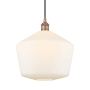 Innovations Lighting Cindyrella 12" Wide Pendant Antique Copper / Cased Matte White