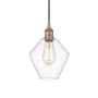 Innovations Lighting Cindyrella 8" Wide Mini Pendant Antique Copper / Clear