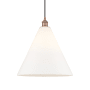 Innovations Lighting Edison Cone 16" Wide Pendant Antique Copper / Matte White