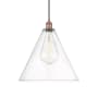 Innovations Lighting Edison Cone 16" Wide Pendant Antique Copper / Clear