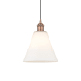 Innovations Lighting Edison 8" Wide Mini Pendant Antique Copper / Matte White