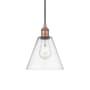 Innovations Lighting Edison 8" Wide Mini Pendant Antique Copper / Clear