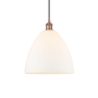 Innovations Lighting Edison Dome 12" Wide Pendant Antique Copper / Matte White