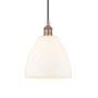 Innovations Lighting Edison 9" Wide Mini Pendant Antique Copper / Matte White