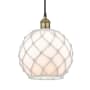 Innovations Lighting Edison 10" Wide Pendant Black Antique Brass / White