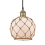 Innovations Lighting Edison 8" Wide Mini Pendant Black Antique Brass / White / Brown