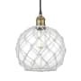 Innovations Lighting Edison 10" Wide Pendant Black Antique Brass / Clear / White