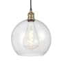 Innovations Lighting Athens 12" Wide Pendant Black Antique Brass / Seedy
