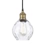 Innovations Lighting Waverly 6" Wide Mini Pendant Black Antique Brass / Clear