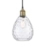 Innovations Lighting Waverly 8" Wide Mini Pendant Black Antique Brass / Clear