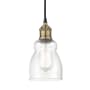 Innovations Lighting Ellery 5" Wide Mini Pendant Black Antique Brass / Seedy