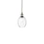 Innovations Lighting Preston 7" Wide Mini Pendant Black Antique Brass / Clear