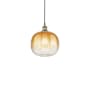 Innovations Lighting Brookhaven Sphere 11" Wide Mini Pendant Black Antique Brass / Amber