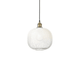 Innovations Lighting Brookhaven Sphere 11" Wide Mini Pendant Black Antique Brass / Opal