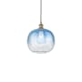 Innovations Lighting Brookhaven Sphere 11" Wide Mini Pendant Black Antique Brass / Sapphire Blue
