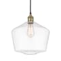 Innovations Lighting Cindyrella 12" Wide Pendant Black Antique Brass / Clear